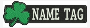 New Irish Clover Custom Embroidered Name Tag Biker - Motorcycle