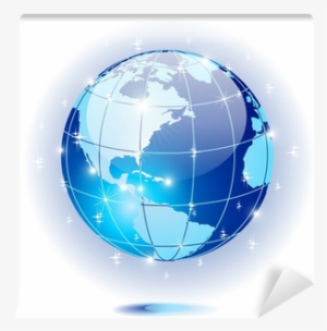 Mondo Globo Cristallo Blu Crystal Blue World Globe - Design