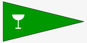 Triangular Green With Chalice - Gin Pennant