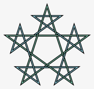 Pentagrams Interlaced Pattern - Tattoo Stars Rihanna