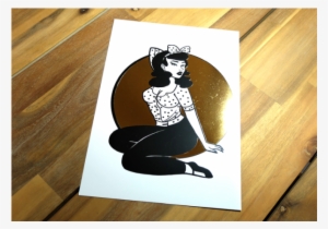 Gold Foil Pinup Print - Cartoon