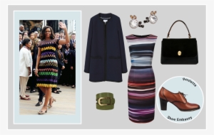 Michelle Obama Style - New City Bag With Leather Suede Flap