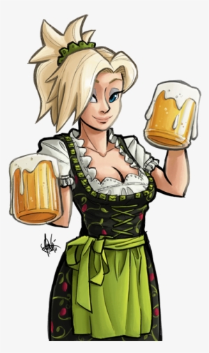 Oktoberfest Cartoon Fictional Character - Overwatch Mercy St Patrick's Day