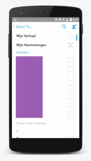 Send Your Snap To Friends Or Create A Story - Snapchat Check Mark
