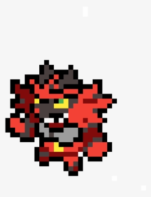 Incineroar 8 Bit - Floral Design