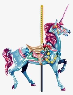 Amusement Park Carousel Download Png Image - Amusement Park And Unicorn