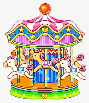 Carousel Caroussel Cute Pixel Pixelated Freetoedit - Carousel Pixel