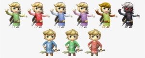 Toon Link's Alternate Costumes In Pm - Toon Link Smash 4 Costumes