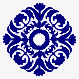 Paisley Tile Navy Blue Clip Art At Clker - Islamic Design Png