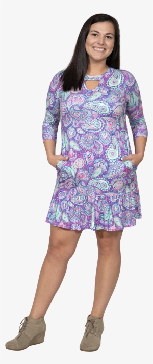 Paisley 3/4 Sleeve Dress
