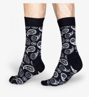 Happy Socks Black Paisley Socks - Happy Socks Paisley