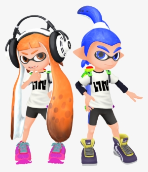 Squid Girl & Squid Boy ガール & ボーイ Model © き - Splatoon