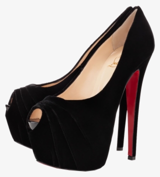 Free Png Christian Louboutin Black Drapesse Peep Toe - Abaddon Polyvore