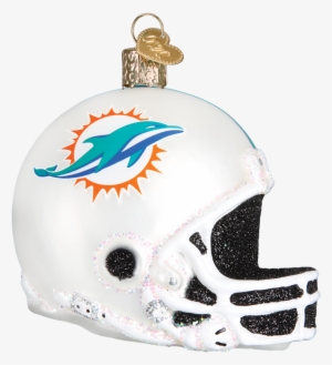 Miami Dolphins Nfl Football Helmet Glass Ornament