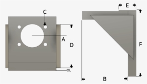 Picture Of Naams Shock Bracket With Dimensions - Diagram