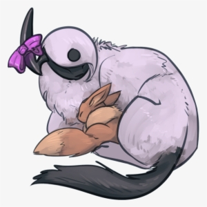 Scarfy And Lucy (absol4life's Absol) Sleeping Together - Eevee And Absol