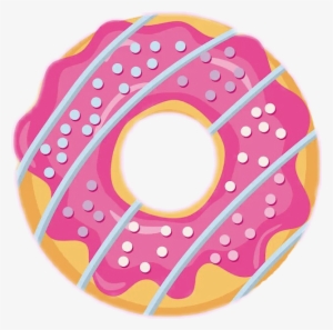 Donut Dona Pink Cute Food Rosa Png Library Library - Doughnut