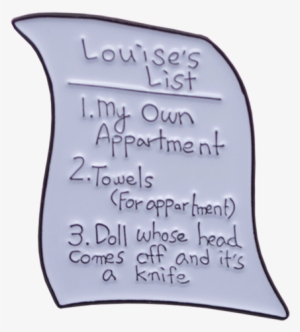 Louise Belchers Christmas List - Bobs Burgers Enamel Pins