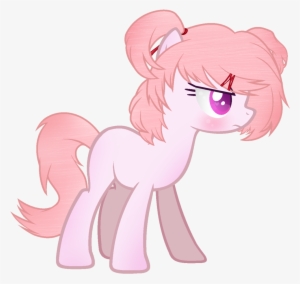 Xmelodyskyx, Doki Doki Literature Club, Earth Pony, - Natsuki As A Pony
