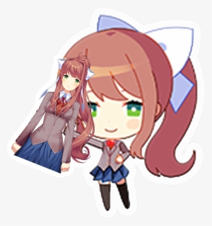 Chibi Monika Presents Regular Monika