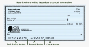 Check Image With Routing Number, Account Number, And - Aba Routing Transit Number