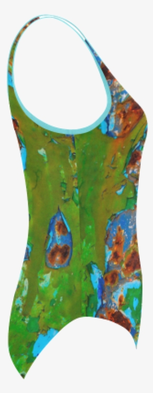 Rustic Metal Peeling Paint Vintage Grunge Patina Texture - Maillot