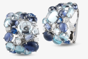 Shanghaiearrings With Topaz, Iolite, Sapphires And - Jewellery