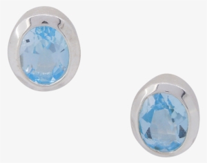 Sterling Silver & Topaz Studs - Crystal