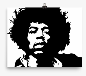 Jimi Hendrix Black And White Art