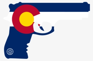 Gun Decals Colorado State Flag Auto Decals - 2nd Amendment Sticker Transparent
