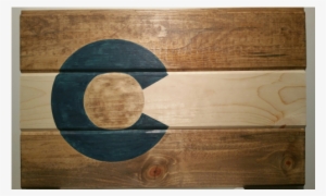 Colorado Flag Stained Blue C - Plywood