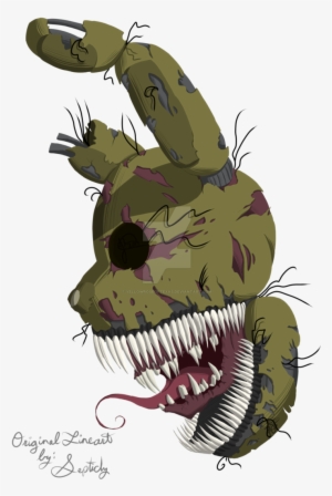 F2u) Nightmare Springtrap - Nightmare Springtrap Bonnie Drawing