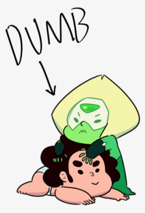 Dumb Green Facial Expression Cartoon Text Emotion Fictional - Steven Universe Baby Steven And Peridot
