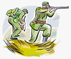 Ww1 Soldiers With Weapons Royalty Free Vector Clip - World War1 And 2