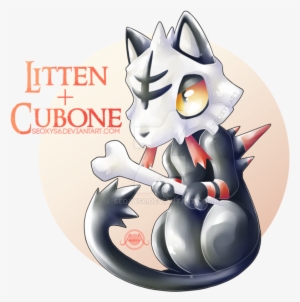 Cubone Alola Form - Pokemon Fusion Litten Cubone