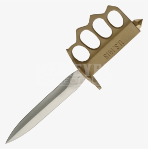 Brass Wwi Knuckle Duster Trench Knife - Trench Knife