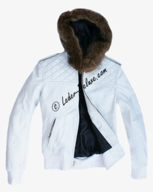 Women's Hooded Leather Blouson Pj57