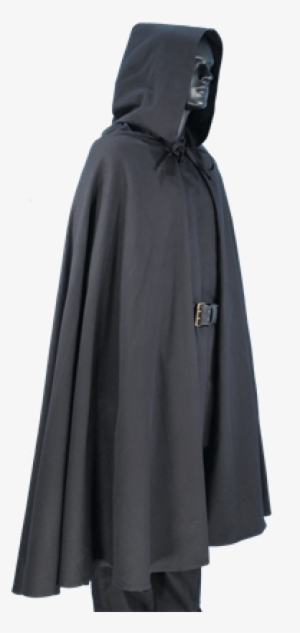 Medieval Hooded Cape - Black Cape And Hood