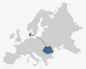 Romania In Europe - Europe Map Vector Png
