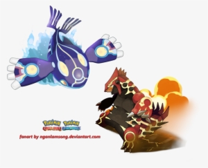 Primal Groudon And Primal Kyogre By Nganlamsong On - Primal Groudon Primal Kyogre Size