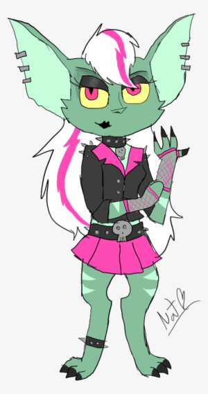 Punk Gremlin Chick By Clip Art Download - Gremlins
