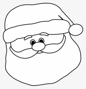 Black And White Santa Face - Santa Claus Black And White Clip Art