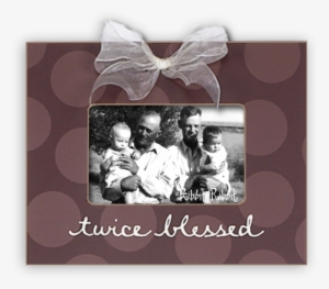 Twice Blessed Bark - Kids Picture Frame - Cream