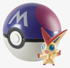 Victini & Master Ball Clip N Carry Mythical Poke Ball - Pokemon 20th Anniversary Victini And Master Ball