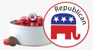 40 Individually Red Foil Wrapped Republican Two-bite - Republican Party