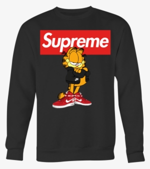 Garfield Supreme And Nike Logo Stay Stylish T-shirt - Gucci Fondos De Pantalla