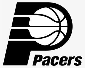 Indiana Pacers Logo Black And Ahite - Indiana Pacers P Logo