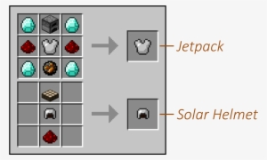 Ops Can Also Obtain A Jetpack Or Solar Helmet By Using - Minecraft Redstone Block Recipe
