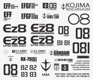Typography Vector Element - Gundam Decals Png