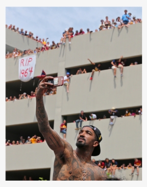 The Cleveland Cavaliers' J - Jr Smith Celebrating Championship